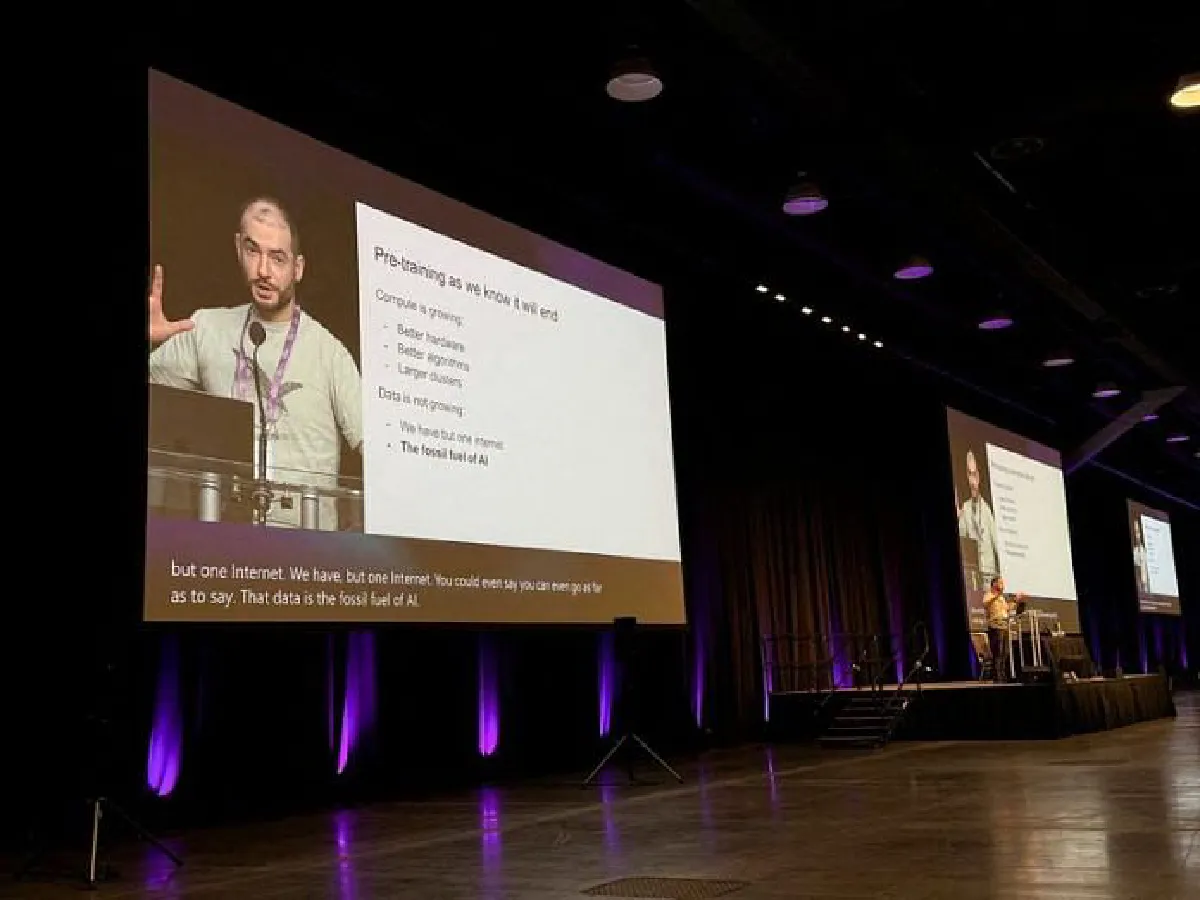 AI scientist Ilya Sutskever speaks at the NeurIPS conference in Vancouver, British Columbia, Canada December 13, 2024.