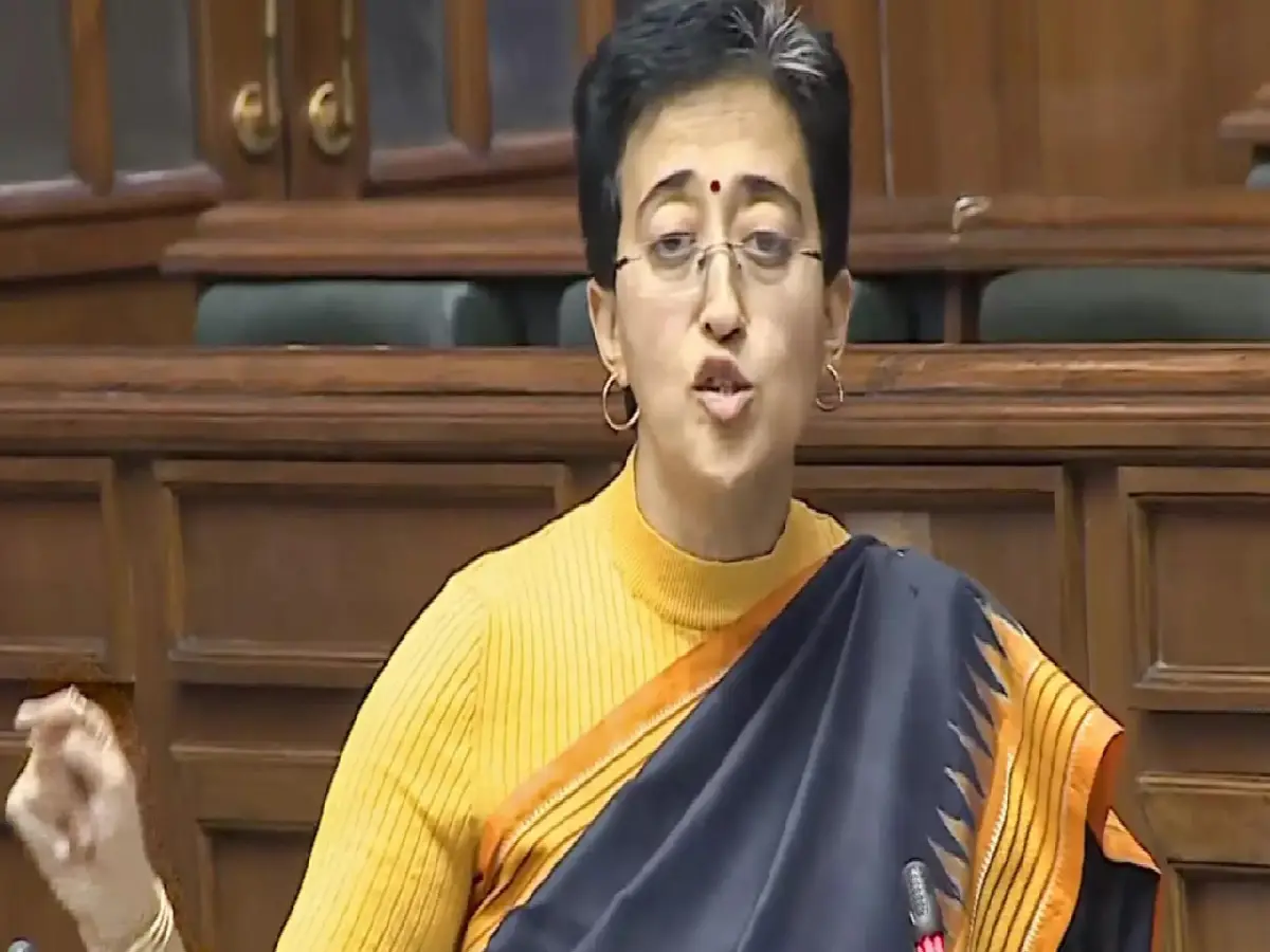 Delhi Chief Minister Atishi speaks during the Winter Session of the state Assembly, in New Delhi on Friday, November 29, 2024.