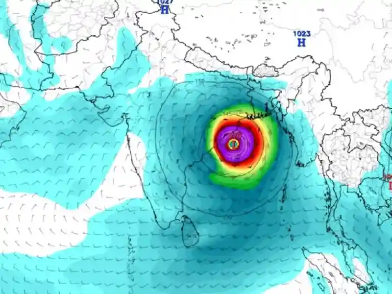 Cyclone 'Dana' forming over Bay of Bengal soon.