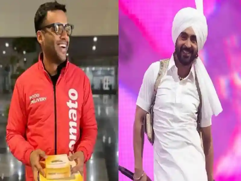 Zomato CEO Deepinder Goyal and Diljit Dosanjh