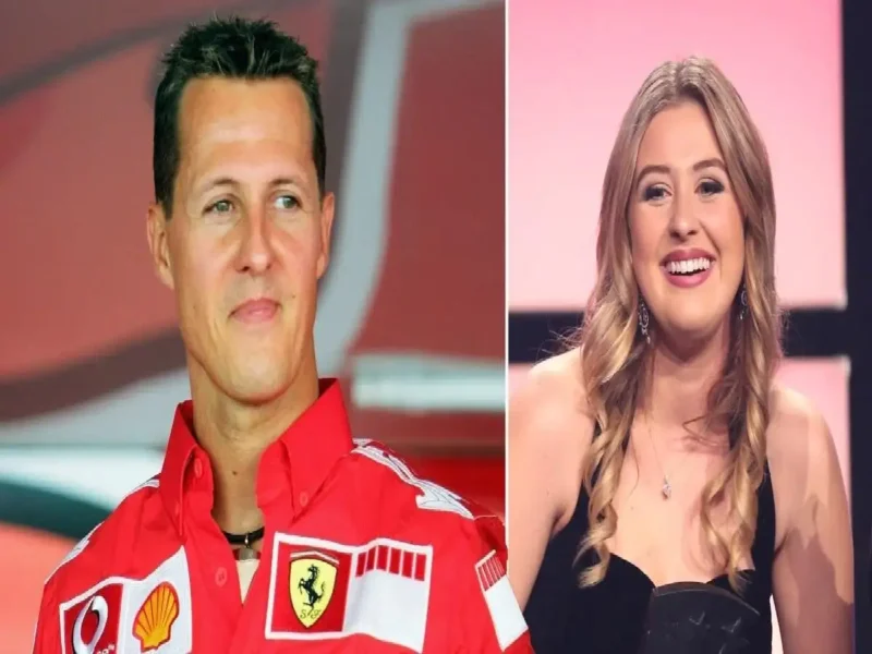 Michael Schumacher; (Right) Gina Schumacher With Iain Bethke