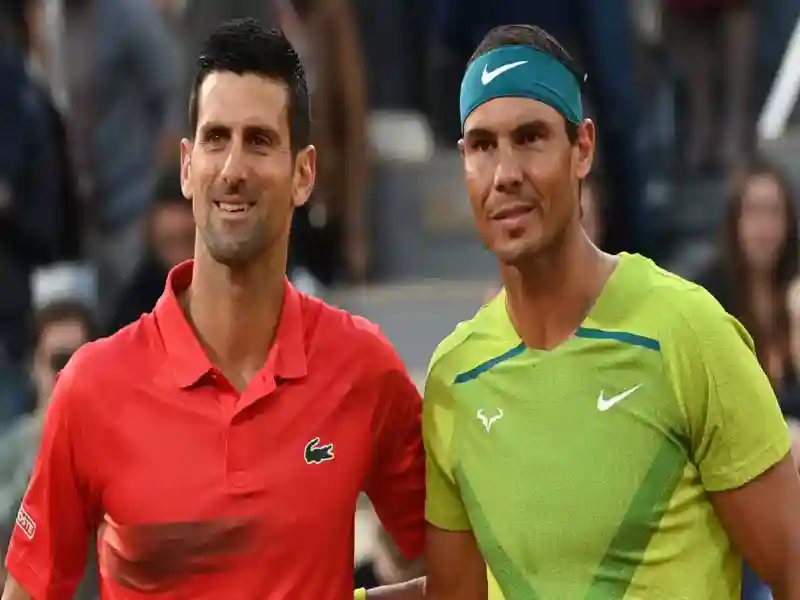 Rafael Nadal (Left) And Novak Djokovic.