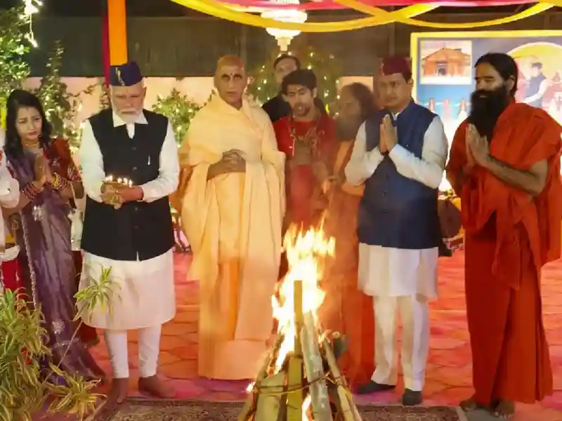 Prime Minister attended Igas festivities hosted by Garhwal MP Anil Baluni in his home.