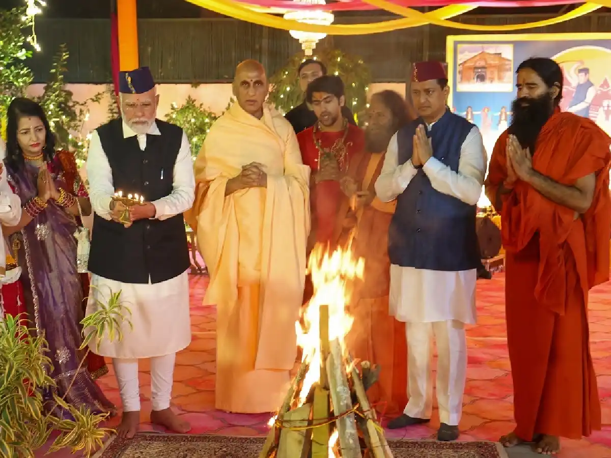 Prime Minister Attended Igas Festivities Hosted By Garhwal Mp Anil Baluni In His Home.