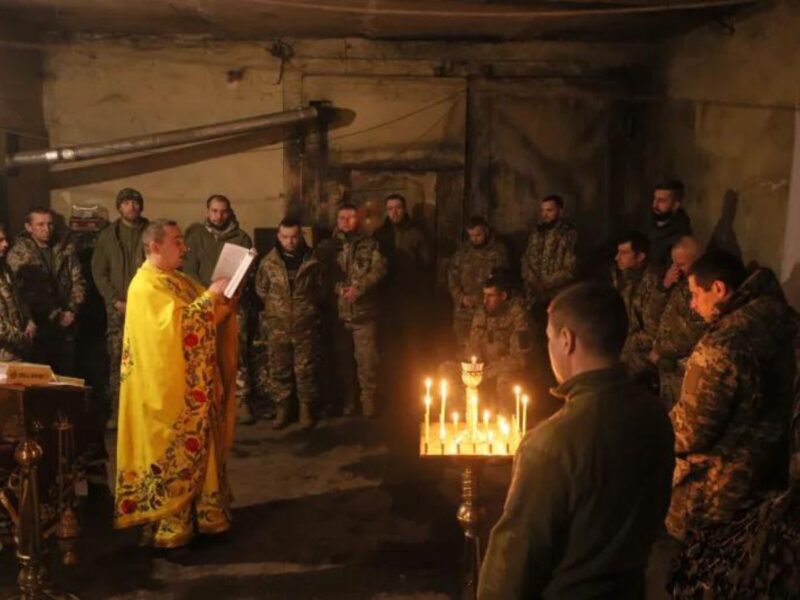 Ukrainian Troops Listen To A Chaplin Deliver A Sacred Liturgy As They Spend Christmas At The Front Line Near Vuhledar, Ukraine, December 15, 2023