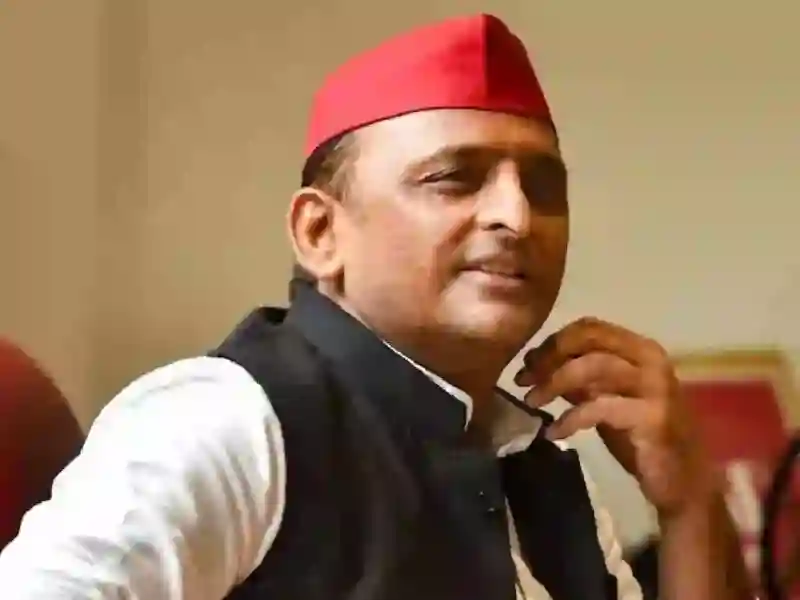 Akhilesh Yadav announced no houses will be demolished; bulldozer stored in garage today.